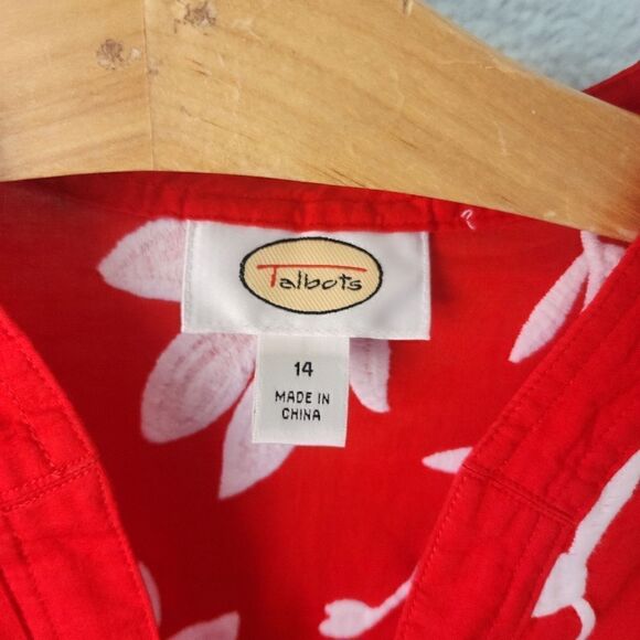 Talbots tunic full embroidery coastal summer resort tunic blouse - Picture 7 of 14